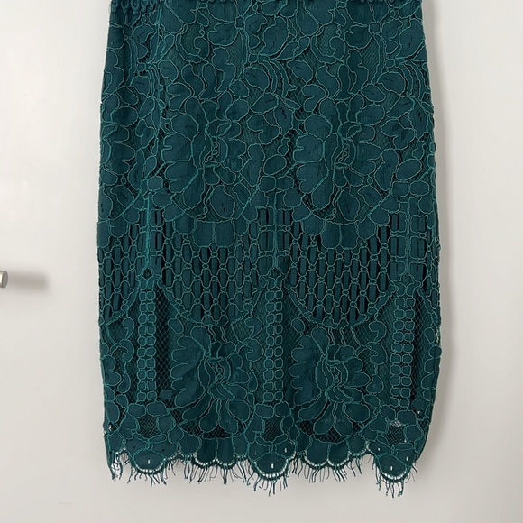 Teal Lace Midi Dress - Picture 3 of 6
